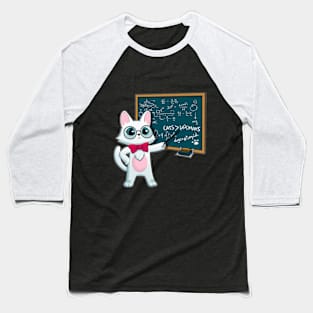 Scientist cat Baseball T-Shirt